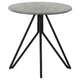 Aya 2pc Coffee and End Table Set | Gray Faux Cement Top | Black Metal
