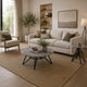 Aya 2pc Coffee and End Table Set | Gray Faux Cement Top | Black Metal