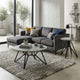 Aya 2pc Coffee and End Table Set | Gray Faux Cement Top | Black Metal