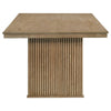 Amity 89" Extension Dining Table | Distressed Light Brown Wood
