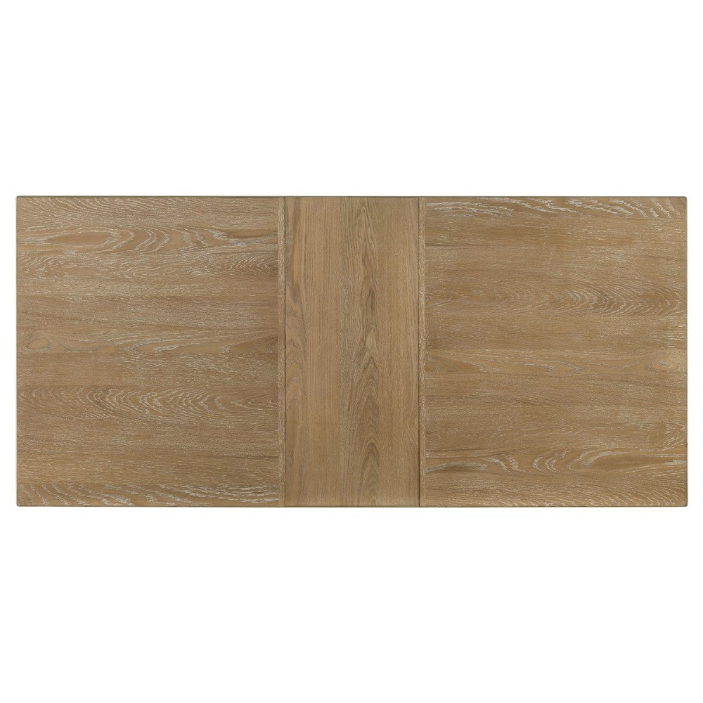Amity 89" Extension Dining Table | Distressed Light Brown Wood