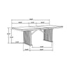 Amity 89" Extension Dining Table | Distressed Light Brown Wood