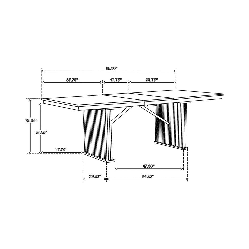 Amity 89" Extension Dining Table | Distressed Light Brown Wood