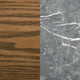 Freda Dining Table | Pedestal Base | Gray Faux Marble Laminate 50"