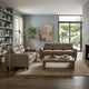 Secy 2pc Sofa and Loveseat Set | Brown Faux Leather | Pine Wood Frame