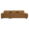 Hecy Sectional Sofa with R Arm Chaise | 3 Pillows | 119" Amber Brown