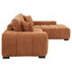 Hecy Sectional Sofa with R Arm Chaise | 3 Pillows | 119" Orange