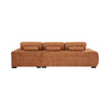Hecy Sectional Sofa with R Arm Chaise | 3 Pillows | 119" Orange
