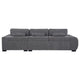 Hecy Sectional Sofa with R Arm Chaise | 3 Pillows | 119" Charcoal Gray
