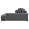 Hecy Sectional Sofa with R Arm Chaise | 3 Pillows | 119" Charcoal Gray