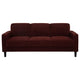 2pc Sofa and Loveseat Set | Track Arms | Foam Fill Rust Red Upholstery