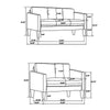 2pc Sofa and Loveseat Set | Track Arms | Foam Fill Rust Red Upholstery
