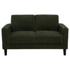2pc Sofa and Loveseat Set | Track Arms | Foam Fill Matcha Green Upholstery