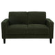 2pc Sofa and Loveseat Set | Track Arms | Foam Fill Matcha Green Upholstery