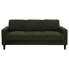 2pc Sofa and Loveseat Set | Track Arms | Foam Fill Matcha Green Upholstery