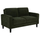 2pc Sofa and Loveseat Set | Track Arms | Foam Fill Matcha Green Upholstery