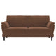 Elm 2pc Sofa and Loveseat Set | Pillow Arms | Foam Fill Rust Brown Velvet