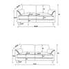 Elm 2pc Sofa and Loveseat Set | Pillow Arms | Foam Fill Rust Brown Velvet