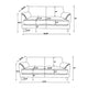 Elm 2pc Sofa and Loveseat Set | Pillow Arms | Foam Fill Rust Brown Velvet
