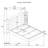 Poxy Queen Bed with Pull-Out Bookcase | Light Tan Channel Tufted Fabric