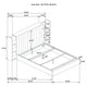 Poxy Queen Bed with Pull-Out Bookcase | Light Tan Channel Tufted Fabric