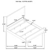 Ruvie King Panel Bed with Gray Herringbone Weave Fabric | White Wood