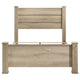 Tyna Rustic Queen Panel Bed with Planked Headboard | Weathered Oak Wood