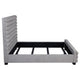 Ricia Queen Bed Frame | Black Block Feet | Gray Channel Tufted Boucle