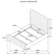 Ricia Queen Bed Frame | Black Block Feet | Gray Channel Tufted Boucle