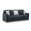 Addy Sofa with 5 Pillows | Gunmetal Gray Corduroy Upholstery | 98"