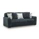 Addy Sofa with 5 Pillows | Gunmetal Gray Corduroy Upholstery | 98"