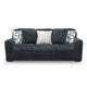 Addy Sofa with 5 Pillows | Gunmetal Gray Corduroy Upholstery | 98"