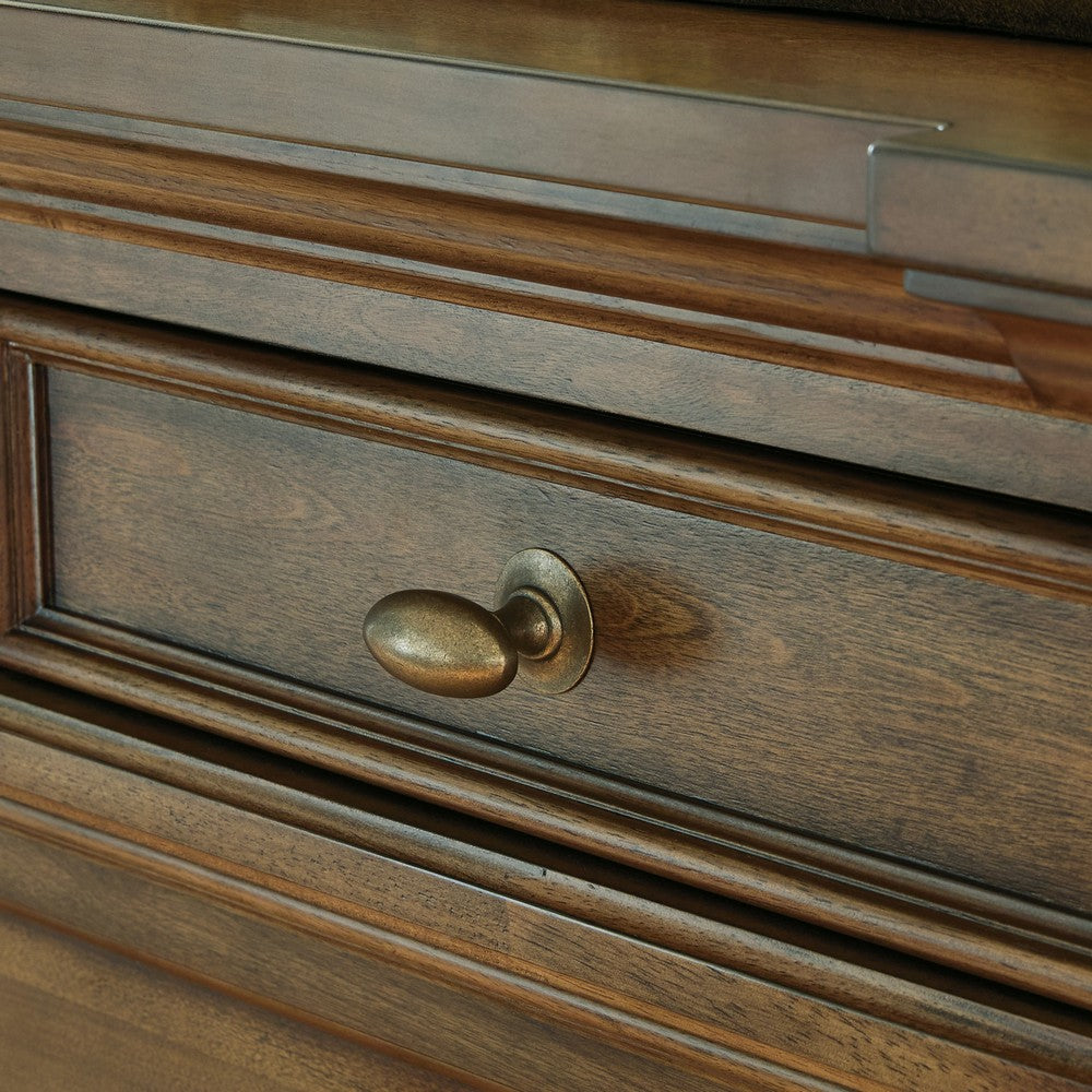Lesa Classic 71" Dresser | 9 Drawers with Brass Tone Knobs | Brown
