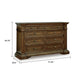 Lesa Classic 71" Dresser | 9 Drawers with Brass Tone Knobs | Brown