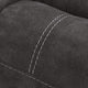 Beso Pull Tab Reclining Sofa | Charcoal Gray Faux Leather | 87"