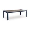 Beco Outdoor Dining Table | 88" Slatted Top | Navy Blue & Brown