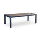 Beco Outdoor Dining Table | 88" Slatted Top | Navy Blue & Brown
