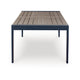 Beco Outdoor Dining Table | 88" Slatted Top | Navy Blue & Brown