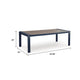 Beco Outdoor Dining Table | 88" Slatted Top | Navy Blue & Brown
