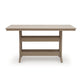 Cifa Counter Dining Table | 72" Slatted Top with Hole | Medium Brown