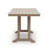 Cifa Counter Dining Table | 72" Slatted Top with Hole | Medium Brown