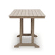 Cifa Counter Dining Table | 72" Slatted Top with Hole | Medium Brown