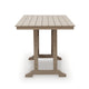 Cifa Counter Dining Table | 72" Slatted Top with Hole | Medium Brown