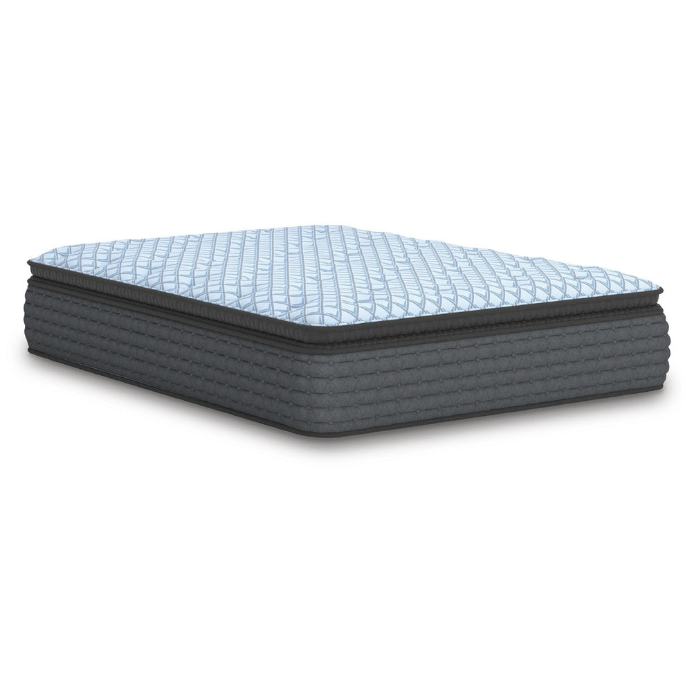 Cove Queen Pillow Top Mattress | Quilt Foam | Blue Stretch Knit Fabric 16"