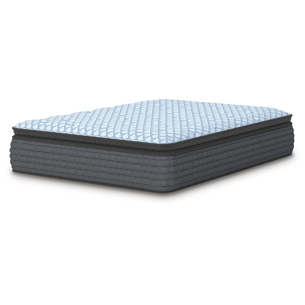 Cove Queen Pillow Top Mattress | Quilt Foam | Blue Stretch Knit Fabric 16"