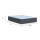 Cove King Mattress | 3-Layer Quilt Foam | Blue Stretch Knit Fabric 15"