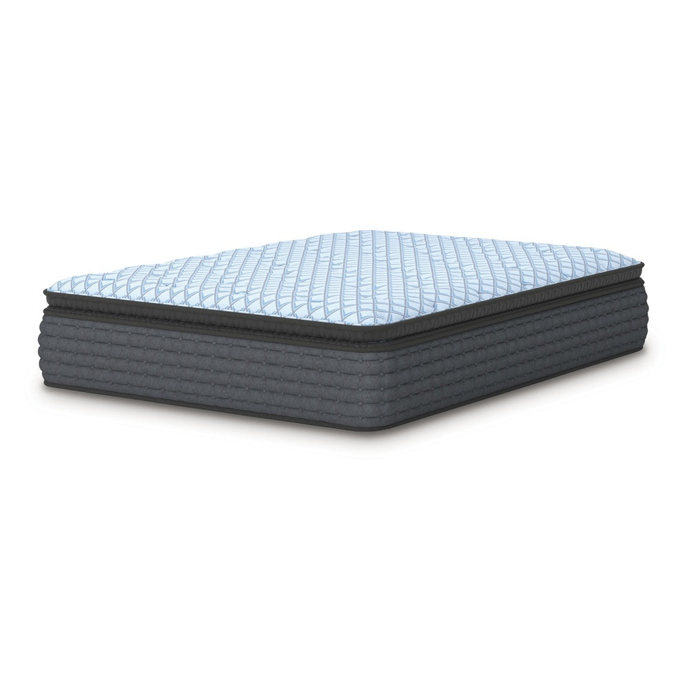 Cove King Pillow Top Mattress | Quilt Foam | Blue Stretch Knit Fabric 16"