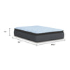 Cove King Pillow Top Mattress | Quilt Foam | Blue Stretch Knit Fabric 16"