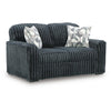 Addy Loveseat w 2 Pillows | Track Arms | Foam Fill Dark Gray Corduroy 72"