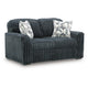 Addy Loveseat w 2 Pillows | Track Arms | Foam Fill Dark Gray Corduroy 72"